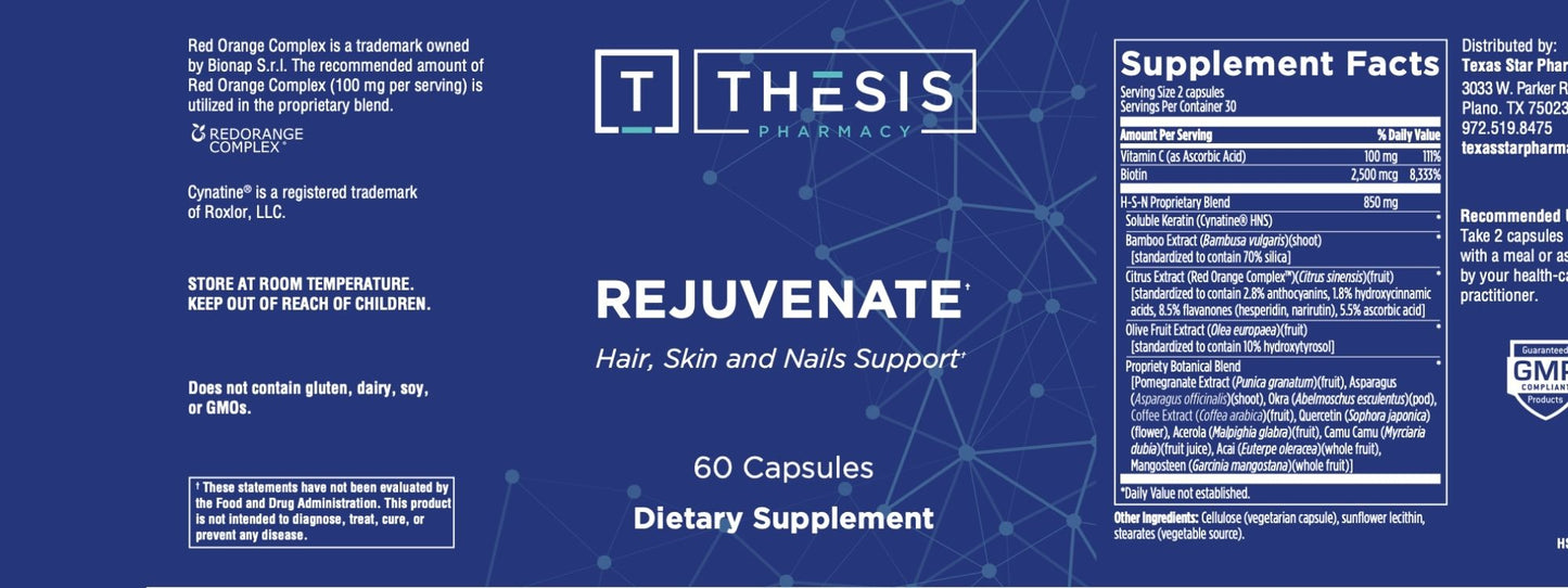 Thesis Rejuvenate Hair Skin and Nails Support 60CT