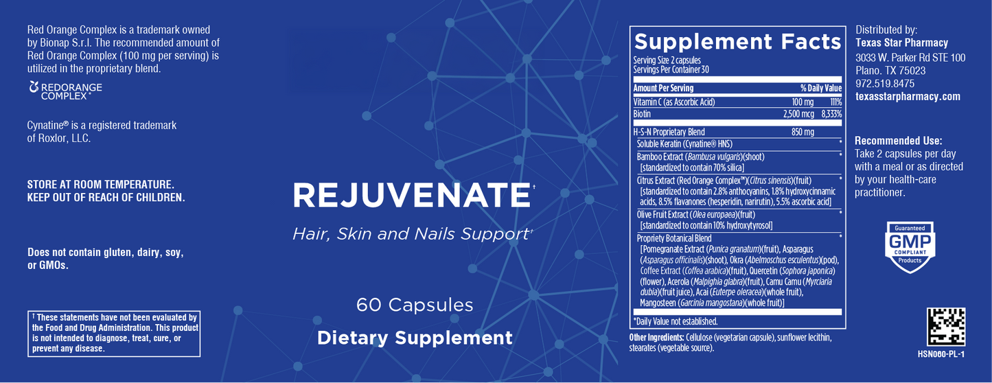 Rejuvenate Hair Skin and Nails Support 60CT